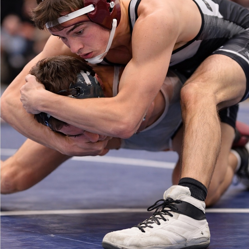 Men's White  Rudis Wrestling Shoes with Headgear